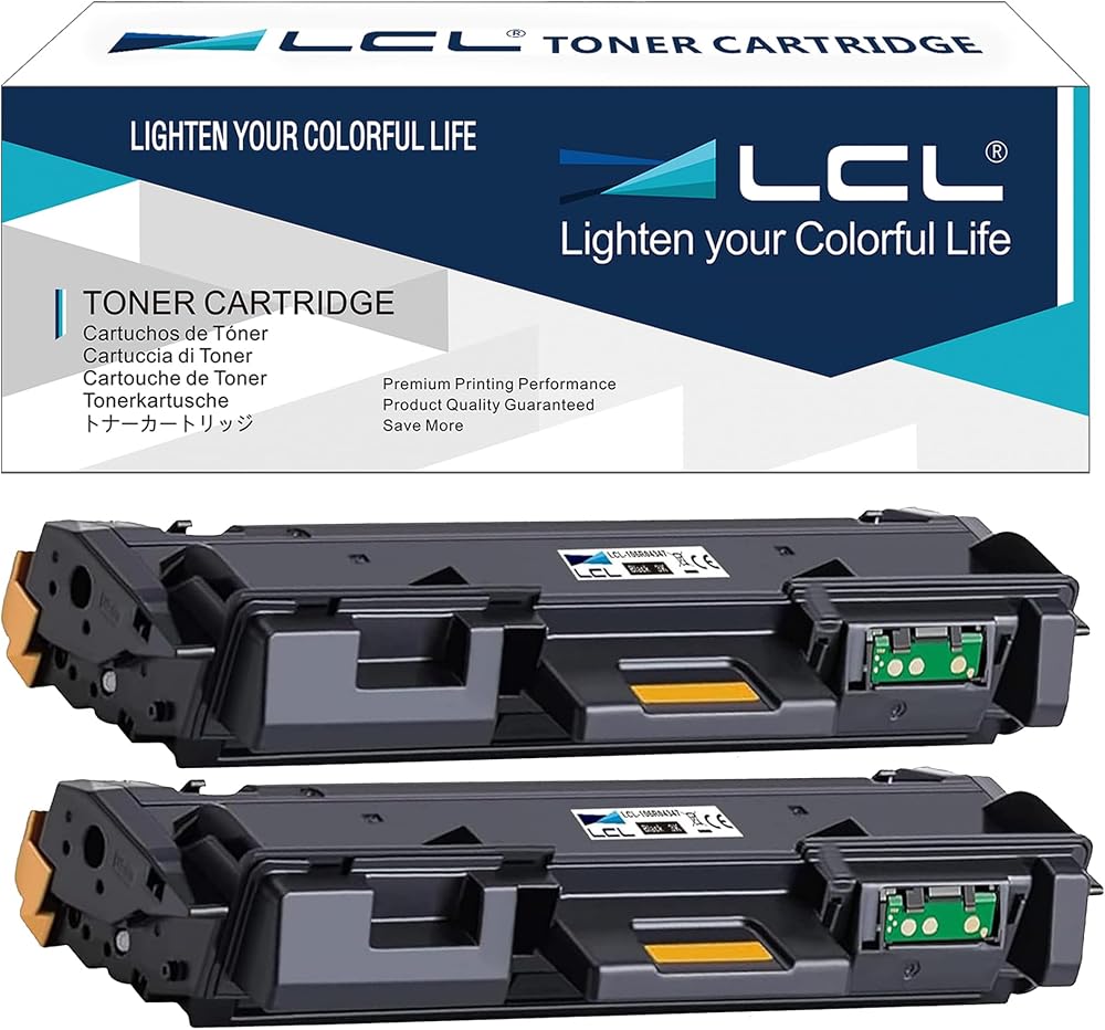 LCL 2PK Black Toner Cartridge 106R04347 for Xerox B205 B210 B215 Series
