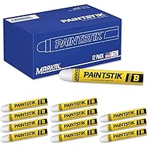 thumbnail image 2 of Markal Quik Stik Twist Solid Paint Markers - White, Mini Size (Pack Of 12 Industrial Markers) 2 of 14