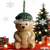 Child interest 2026 New Green Bear Straw Cup, 20oz Cute Bear Glass Tumbler with Reusable Straw - Viral Animal Design for Smoothies, Boba & Iced Coffee