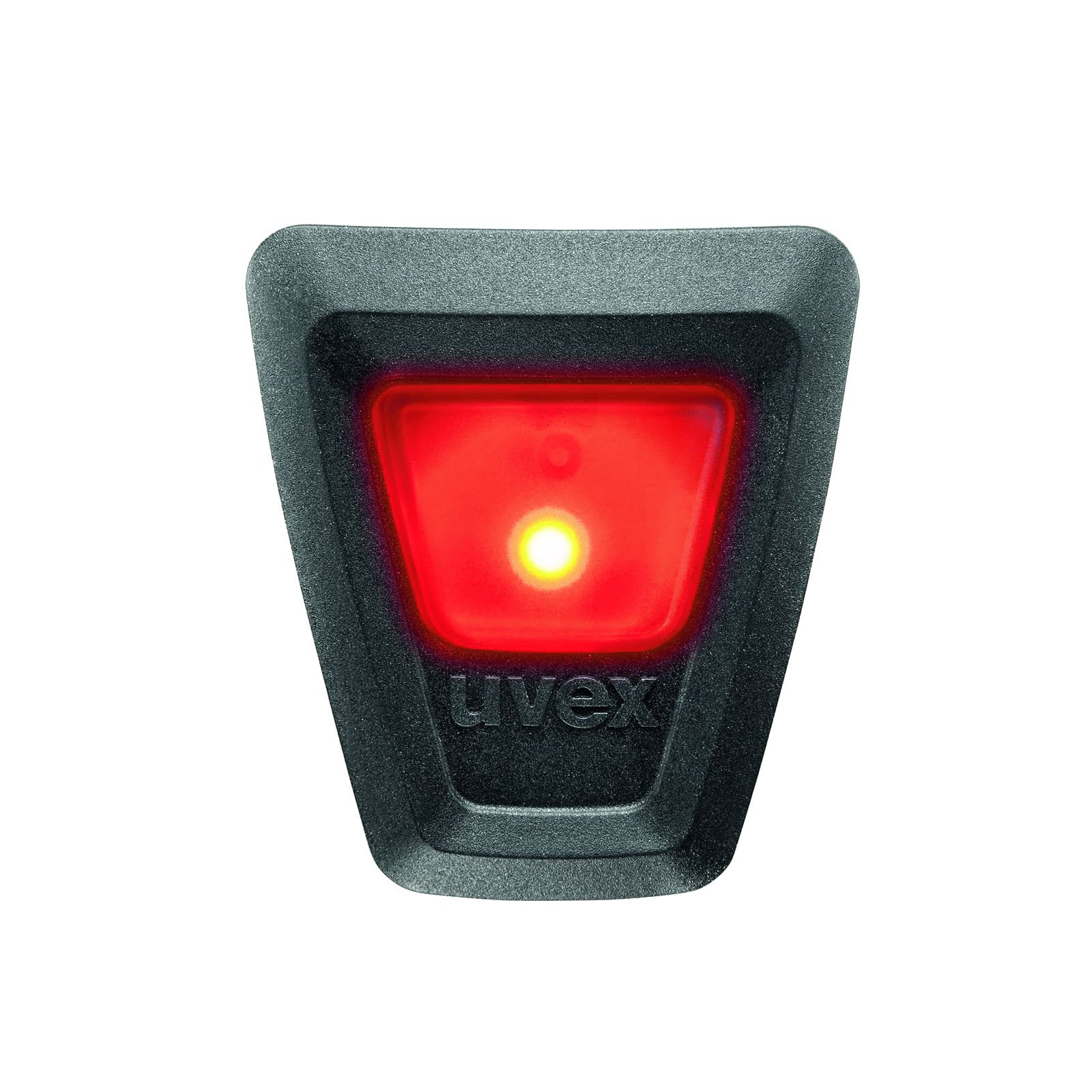 uvex Plug-in LED XB052 - Suitable for uvex Active - Two Different Light Modes (Continuous or Flashing) - Black-Red - One Size