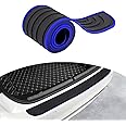 Ziciner Car Rear Bumper Protector Guard, Auto Anti-Scratch Collosion Rubber Trunk Door Entry Guards, Non-Slip Vehicle Bumper Protection Strip, Fit for Most Cars, Vans (35"x2.7", Black & Blue Edge)