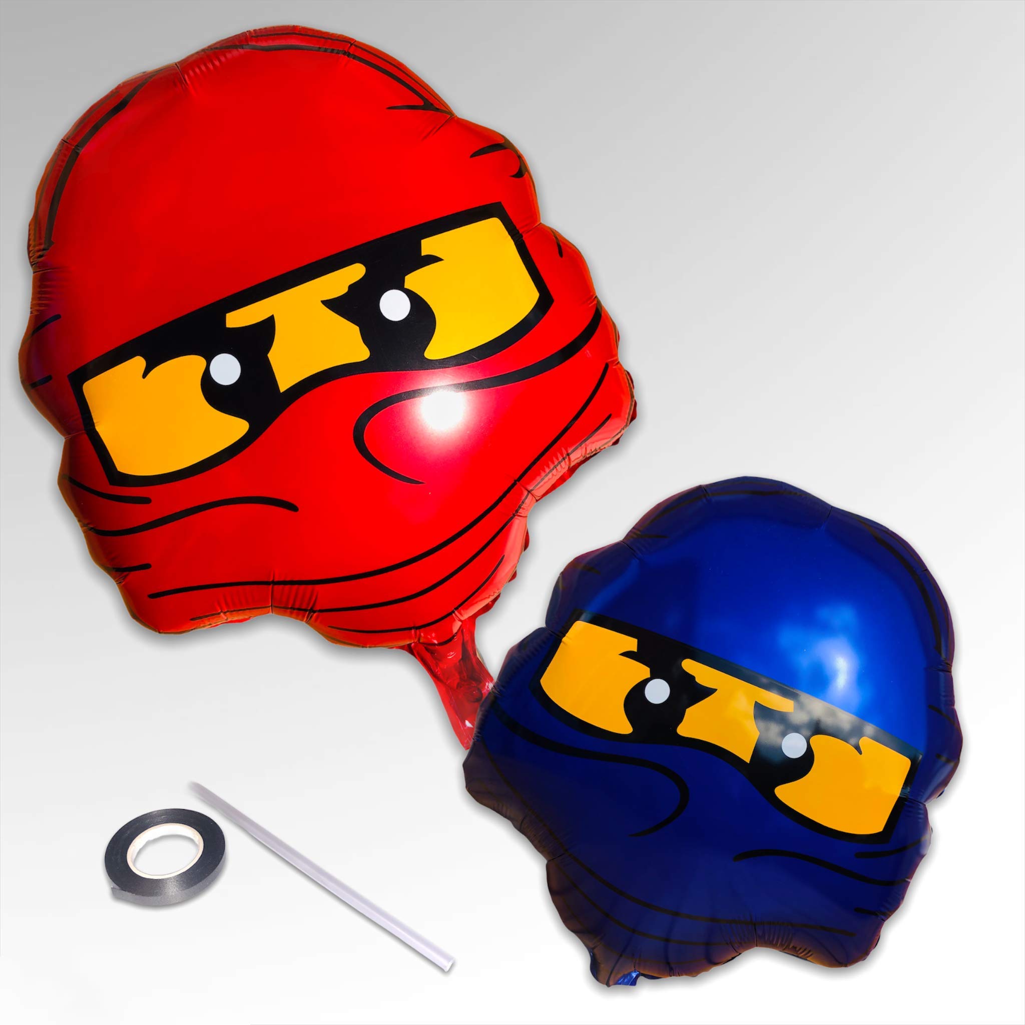 NINJA Banner, Latex & Foil Party Balloons - Perfect for Party bag fillers,favours, loot, supplies (NINJA FOIL TWIN PACK)