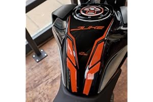 Resin Bike Motorcycle 3D Stickers Compatible with KTM Duke 390 2021-2023 Silver. Tank Protector Protection from Impact and Scratches. Resin Stickers - Made in Italy