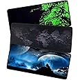 Qisan Large Gaming Mouse Pad Extended Size Mousepad for Computer Desktop PC Laptop 31.5"x11.8"x0.15" Keyboard Pad Desk Pad with Anti-Slip Rubber Base | Large Desk Mat for Keyboard and Mouse-3PCS Combo