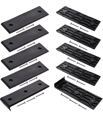 Kit De 10 Glissières Superposées Pour Remorque De Bateau – Patins ABS 7,6 X 25,4 Cm, Trous Pré-percés, Charge 680 Kg – Pour Ponton, Bateau Pêche, Jon