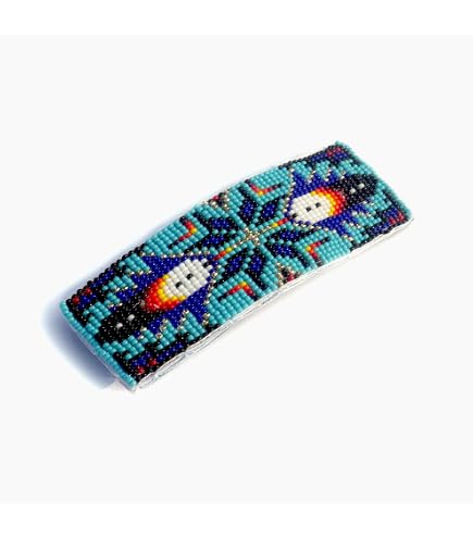 Amazon.com: Native American Coral Silver Hair Barrette  display picture 3