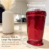 Andrew James Electric Grinder 150W Bean Nut Spice 70g Basin Red view 7