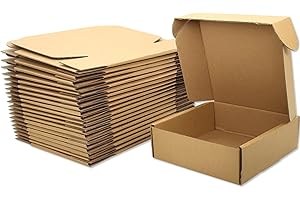 Lmuze Small Brown Shipping Boxes for Small Business Pack of 25-6x6x2 inches Cardboard Corrugated Mailer Boxes for Shipping Packaging Craft Gifts Giving Products