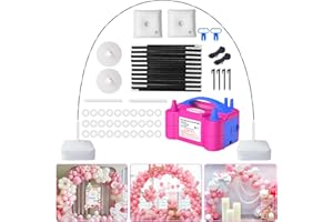 Chamvis Balloon Arch Kit and Electric Balloon Pump, 7.4ft Balloon Arch Stand with Base - for Wedding Baby Shower Birthday Party Decorations