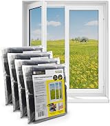 EASYmaxx Fly Screen for Window with Hook & Loop Tape – Cut-to-Size Black