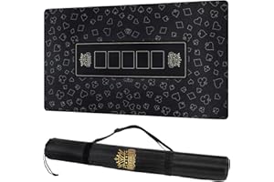 GUTSHOT Foldable Casino Quality Poker Mat | Water Resistant Poker Table Cloth, Soft Multi-Spandex | Waterproof, Noise-Free Gameplay | Includes Carrying Bag and 2 Gift Poker Card Packs
