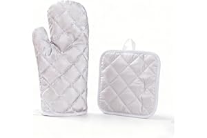 2Pcs Oven Mitts and Potholders BBQ Gloves-Oven Mitts and Pot Holders Sets Suitable for Cooking, Baking Kitchen Mitts