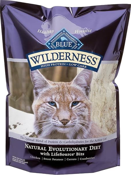 Amazon Com Blue Buffalo Wilderness Grain Free Dry Cat Food Chicken Recipe 2 5 Pound Bag Dry Pet Food Pet Supplies
