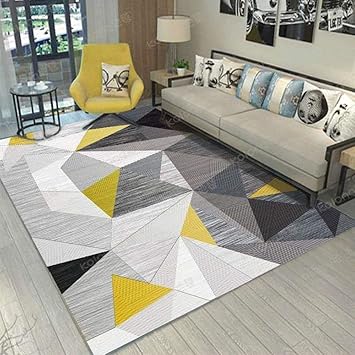 Votgl Home Rug Living Room Sofa Bedroom Rug Triangle Pattern Rug