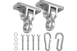 ITCPRIM Heavy Duty Swing Hangers Hardware Included-Corrosion Resistant Alloy Steel 5000+ lb Capacity for Wooden Porch Swings,Aerial Yoga Chairs,Playgrounds,Trapeze&More-Indoor Outdoor-Set of 2,Silver