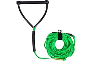 DockMoor Water Ski Rope 24 ft / 75 ft with Self Centering Boat Tow Harness 12 ft