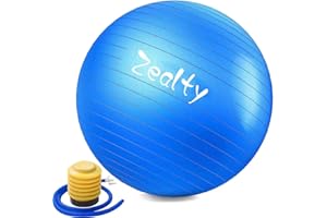 zeatly Yoga Ball Exercise Ball - Anti-Slip and Anti-Burst Workout Ball, Birthing Ball Fitness Ball with Quick Pump, Balance Ball Chair for Stability, Pregnancy and Physical Therapy