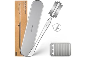 JACYAO'S Bread Lame Sourdough Scoring Tool Made of 304 Stainless Steel, Professional Bread Scoring Tool with 10 Razor Blades 