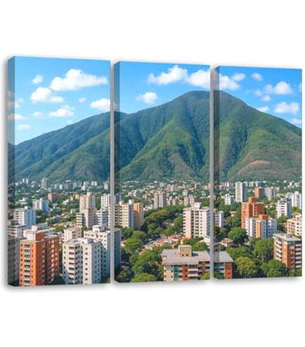 Unieke Angel Falls Waterval Canvas Wall Art Tropisch Venezuela Landschapsschilderkunst Home Decor Kleurrijke Misty Mountain Natuur Poster: - België