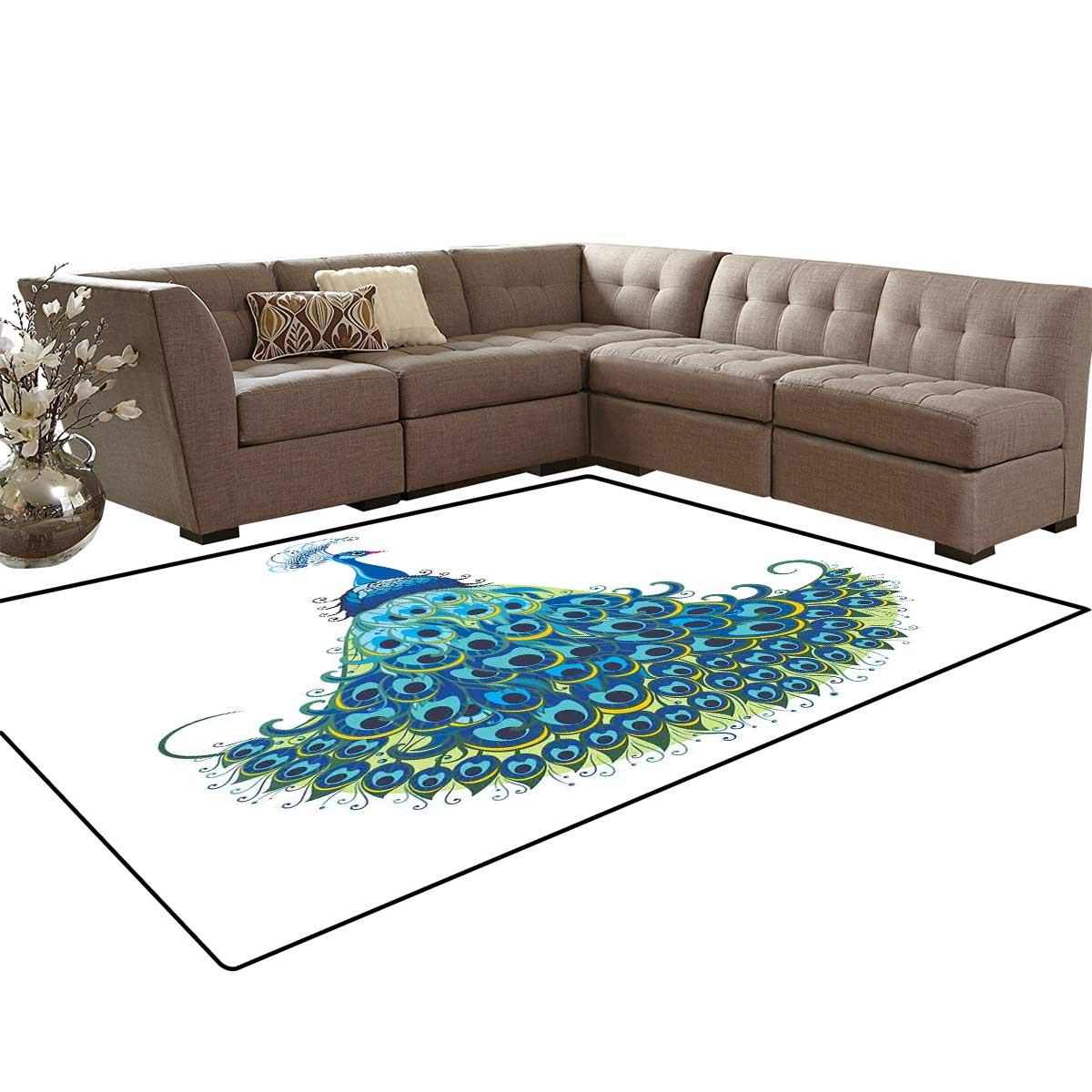 Amazon Com Peacock Decor Room Home Bedroom Carpet Floor Mat