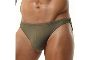 BANGWEAR Profile Briefs Men's Bikini Brief Soft Viscose Rib Bikini Underwear