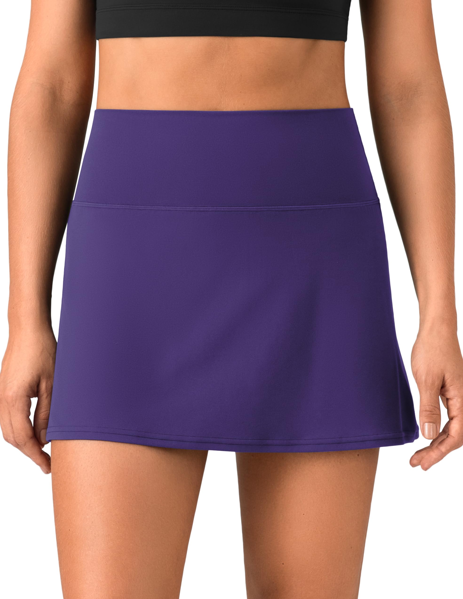 Colorfulkoala Dreamlux Skirts for Women High Rise Athletic Golf Tennis Skorts Built-in Shorts with Pockets(XXL, Mulberry Purple) Image