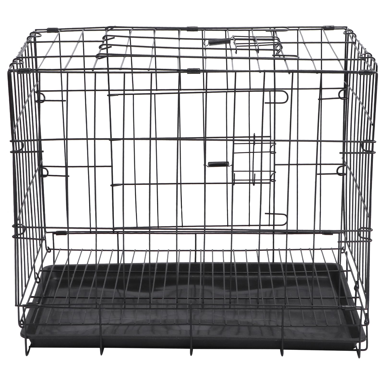 UKCOCO Folding Dog Cage Small Medium Pet Crate with Ventilated Mesh Portable Foldable Dog Crate for Cats Rabbits Travel Indoor Outdoor 19.7X14.6X15.7 Inch