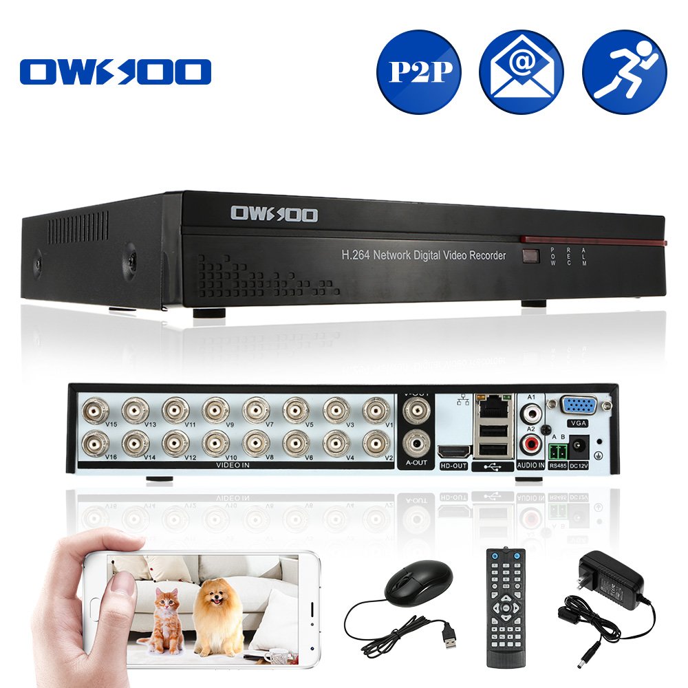 Amazon.com : OWSOO 16 Channel DVR Full CIF H.264 P2P Network CCTV Security  Phone Control Motion Detection Email Alarm for Surveillance Camera : Camera  & ...