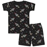 monica + andy unisex-baby Organic Two-piece Shorty Pajama Set