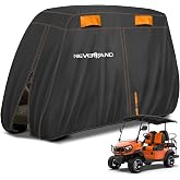 NEVERLAND Golf Cart Cover 4 Passenger, Heavy Duty 420D Golf Cart Covers | 3 Zipper Doors, Air Vents, Windproof Straps All-Weather Protection for EZGO Yamaha Club Car Golf 4 Seat Carts Up to 115 Inch