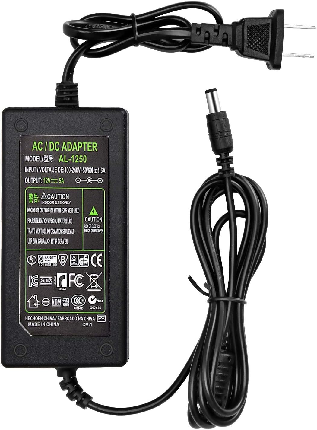 Amazon Com 12v 5a Power Adapter Ac 100 220v To Dc 60w Power