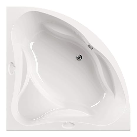 Calmwaters - Baluan - 140 x 140 cm große Eckbadewanne mit Sitz und Seifenablage für zwei Personen aus Acryl - 02SL3013