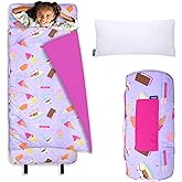 Wildkin Kids Original Nap Mat – Cozy Kids Sleep Mat with Pillow, ideal for School & Travel