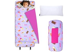 Wildkin Kids Original Nap Mat – Cozy Kids Sleep Mat with Pillow, ideal for School & Travel