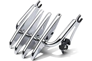 MoKitDora Detachable Stealth Two-Up Luggage Rack Compatible with 2009-Later Harley Touring Road King Road Glide Street Glide 