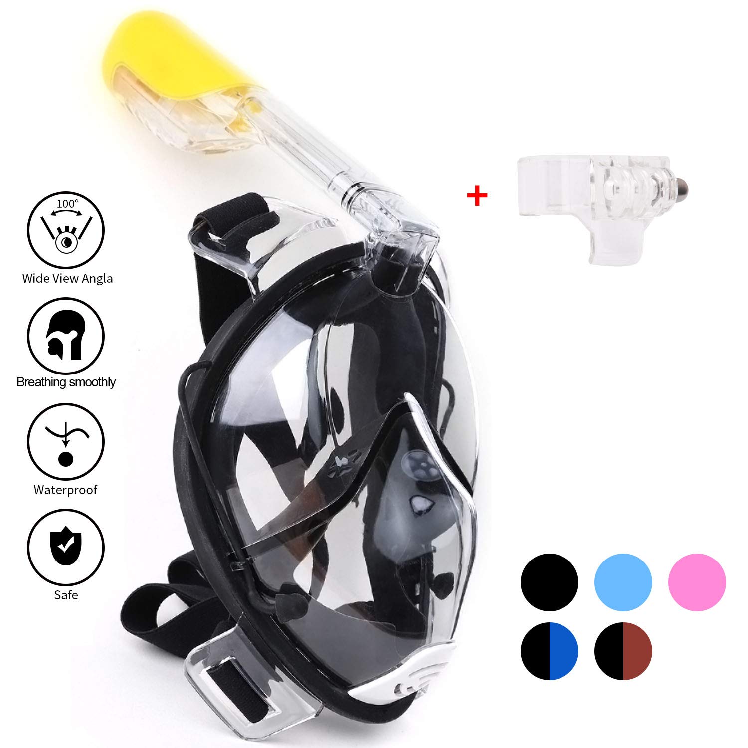 Maschera Snorkeling Integrale 180° - Anti-Appannamento, Con Custodia - Foto 11