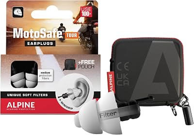 Alpine MotoSafe Tour Ear Plugs - Hearing Protection for Motorcycling