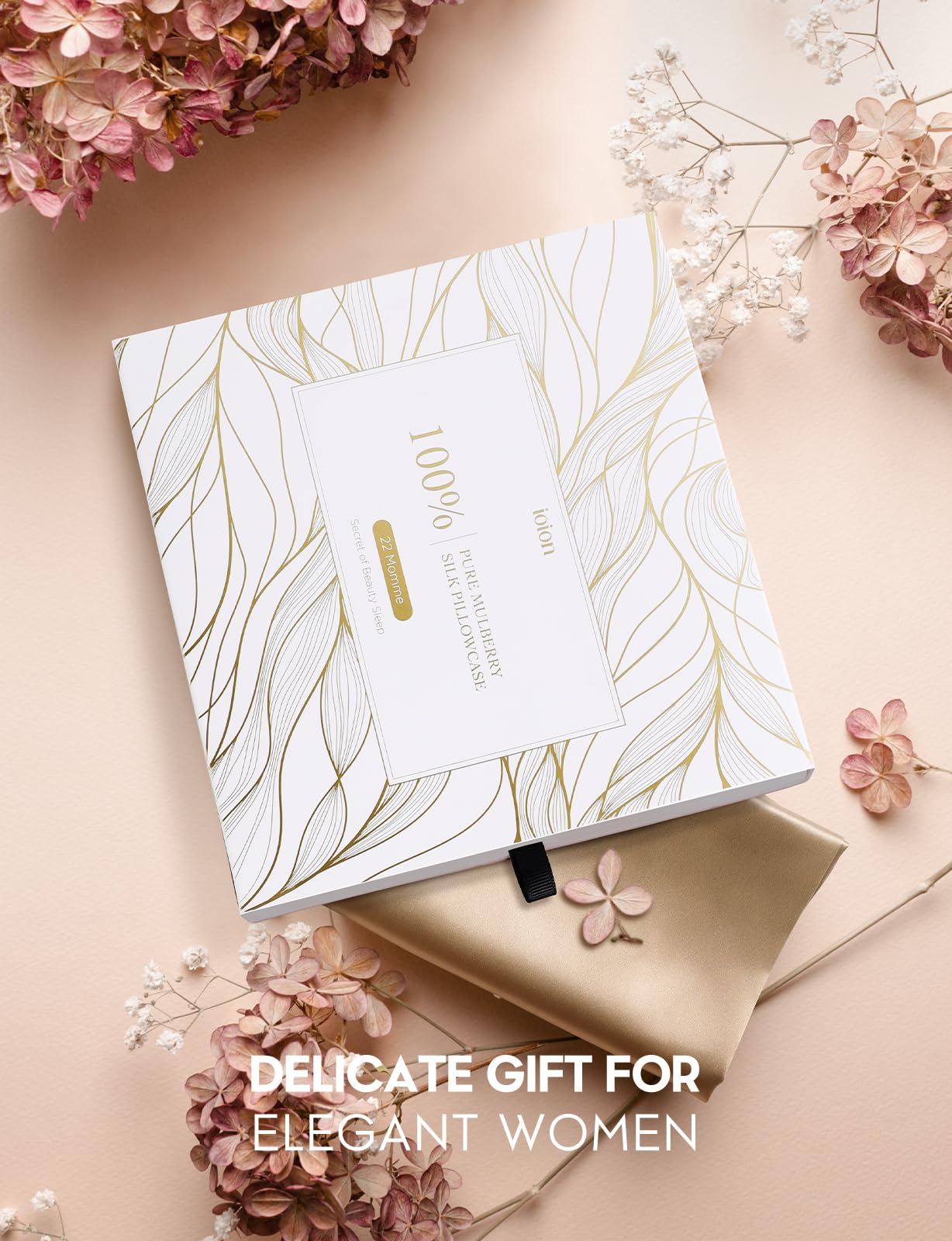 ioion 100% Pure Mulberry Silk Pillowcase for Hair & Skin - 22 Momme 6A High-Grade Fibers - Anti-Aging, Anti-Sleep Crease, Cooling Satin Pillowcases with Hidden Zipper (King 22x36 Inches) - Image 7