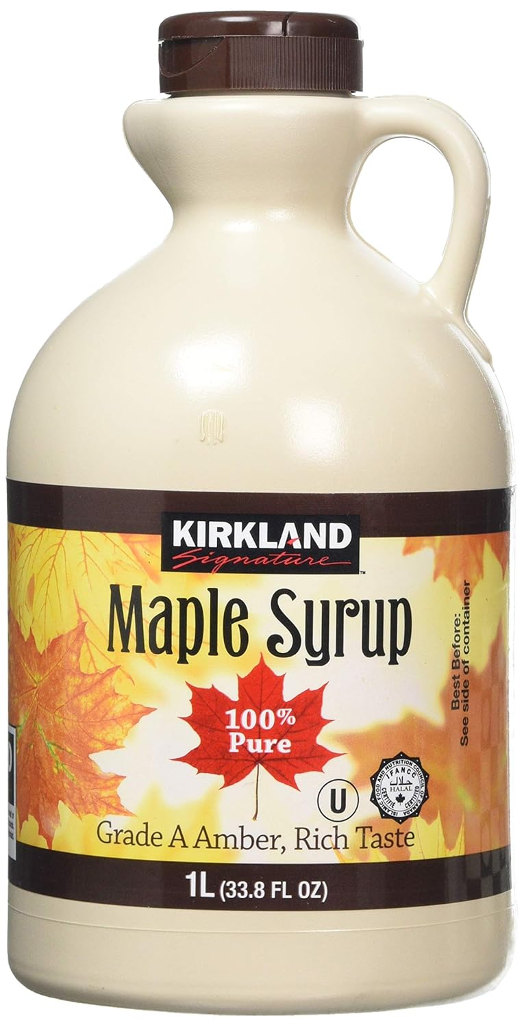 Kirkland Maple Syrup, 100 Pure and Natural, Grade A Amber, Rich Taste