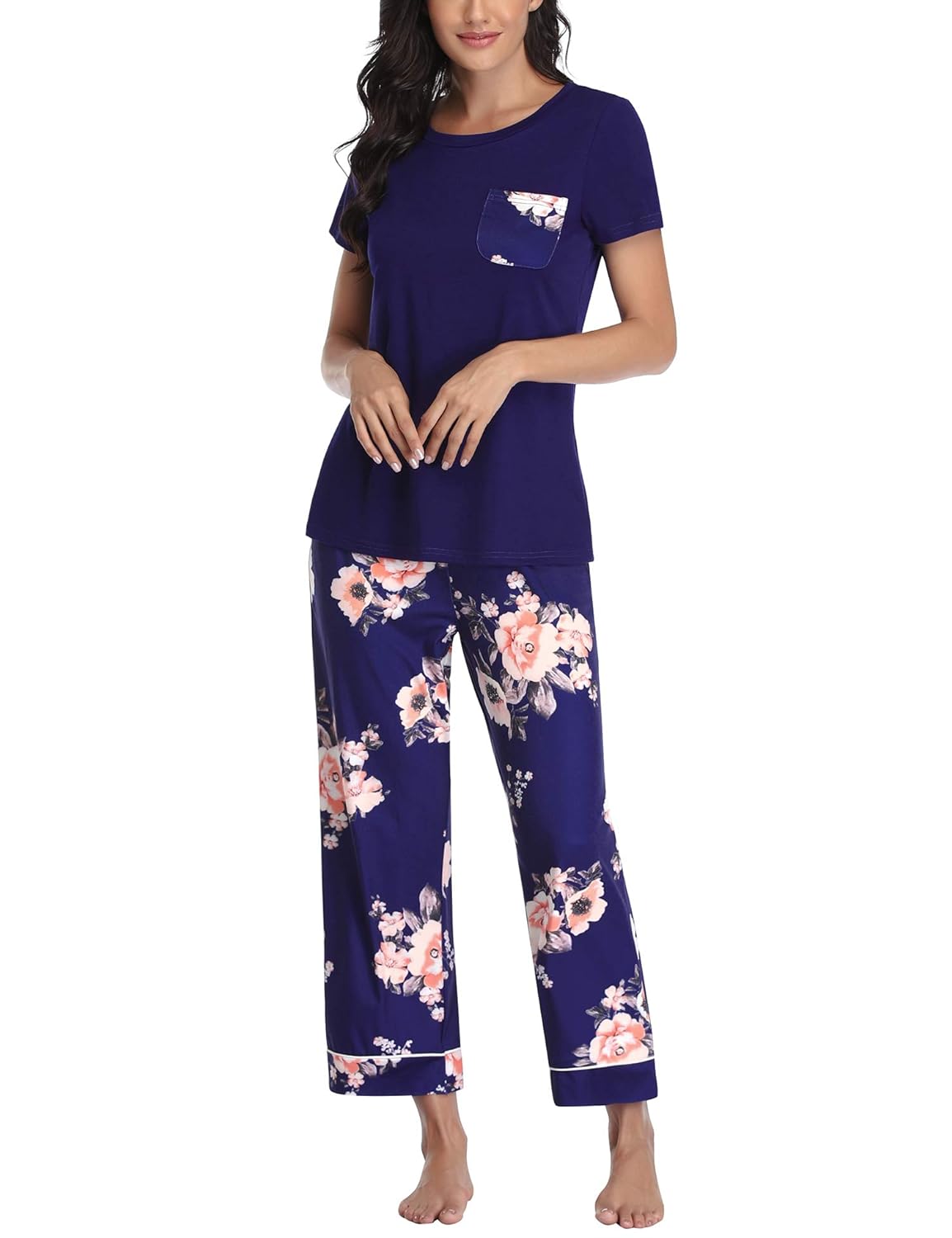 Buy Abollria Womens Capri Pajama Sets Cotton Pajamas for Women Short