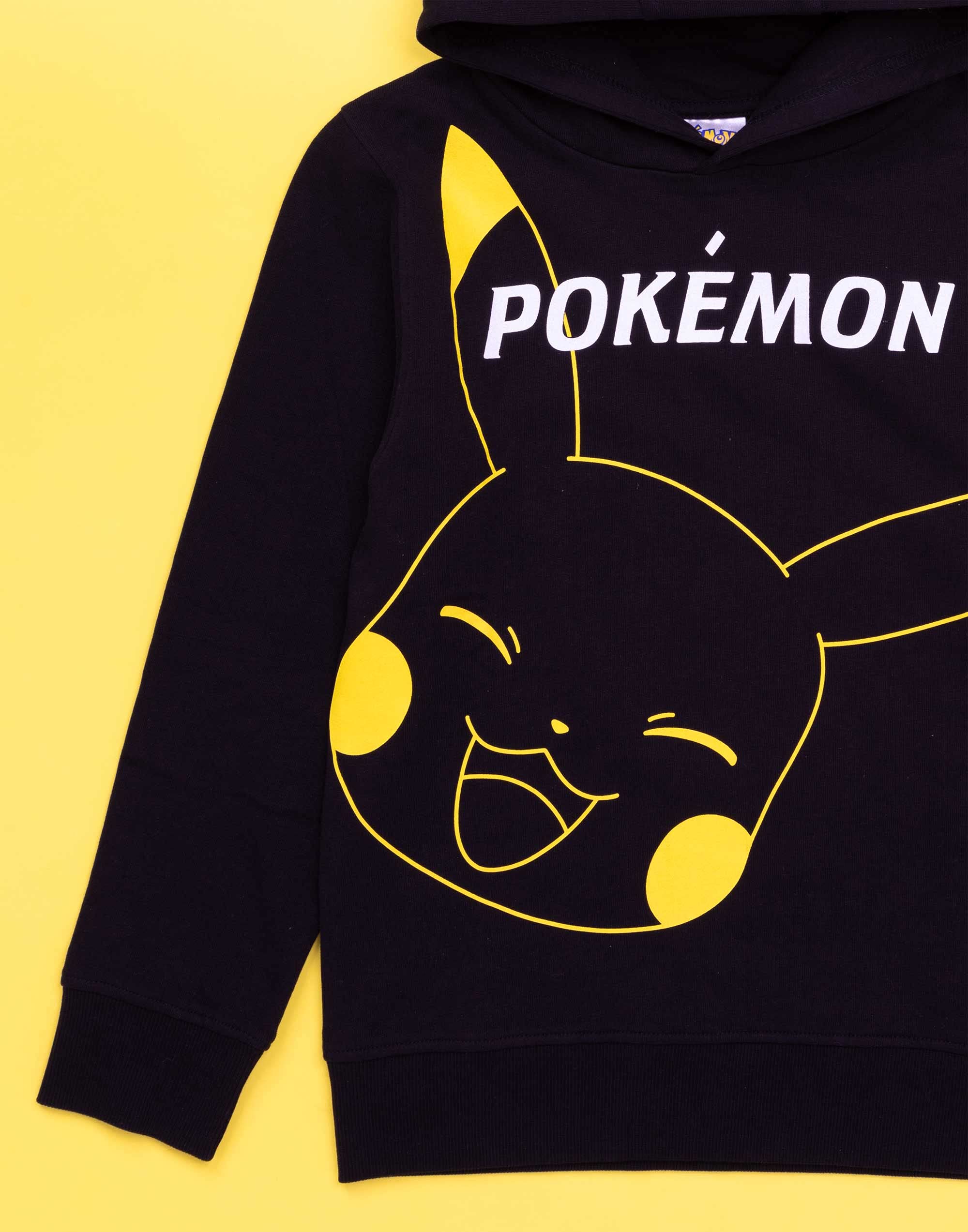 Pokemon Hoodie Jungen Kinder Game Geschenke Pikachu Black Pullover Pullover 4-5 Jahre 4