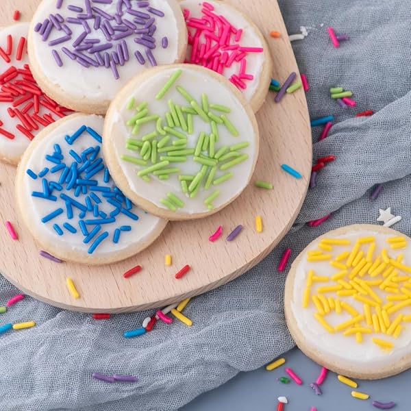 SWEETS INDEED SPRINKLES 6 CELL EDIBLE SPRINKLE MIX JIMMIES PERFECT FOR CAKE DECORATIONS BAKING ICE CREAM COOKIES CUPCAKE TOPPER