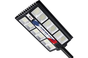 WYWNA 1000W Solar Street Lights Outdoor Waterproof 100000 Lumens 6500K LED Solar Powered Street Light Dusk to Dawn Motion Sensor, Super Bright Solar Parking Lot Light for Stadium/Playground/Road