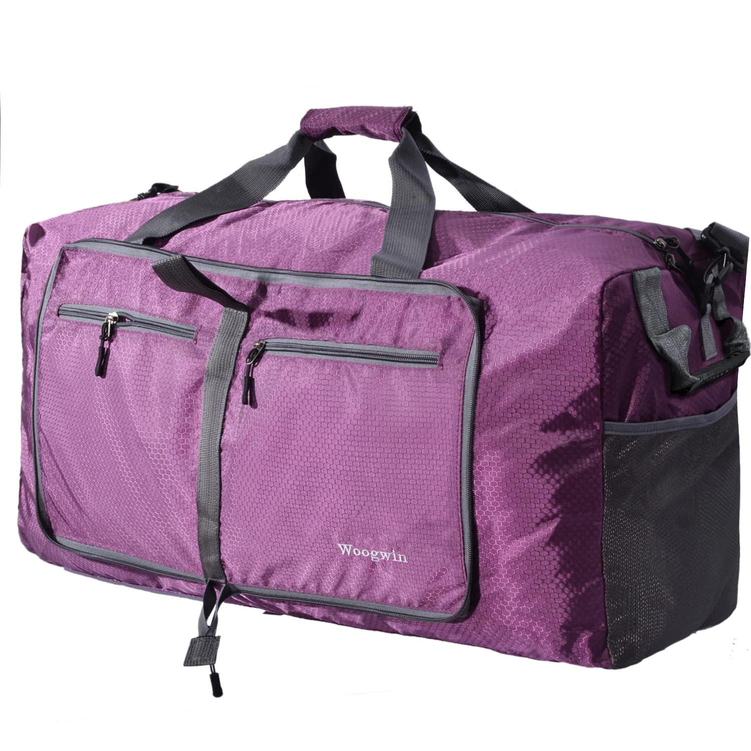 Photo 1 of Woogwin Travel Duffel Bag Large Foldable Waterproof Overnight Bag for Beach Swim Bags Pool Sports Gym (100L Purple)
