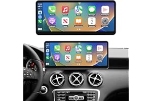 NINETOM 2025 Upgraded 12.3" Ultra-Narrow Touchscreen Wireless CarPlay Android Auto Receiver Compatible with Mercedes-Benz GLA/CLA/A/G -Class C117/X117/X156 (2013–2015), for NTG 4.5/4.7 System