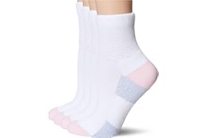Medipeds Women's Diabetic Quarter Socks with Nanoglide, 4 Pack