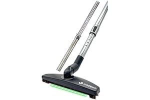 VACEXT 1.25 Inch Stainless Steel Vacuum Extension Wand Compatible with Vacuums using 1 1/4 Inch (1.25in) 32mm Accessories - 1 1/4 Vacuum Extension Tube for Shop Vac (Extension Wand and Hard Floor Brush)