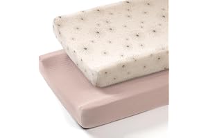 lulumoon Muslin Changing Pad Covers: Baby Cotton Changing Table Covers - Soft Changing Pad Sheets for Boys Girls