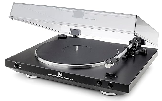 Dual DT 400 USB Vollautomatik Plattenspieler (33/45 U/min, Magnet-Tonabnehmer-System, USB-Anschluss, Entzerrer-Vorverstärker)