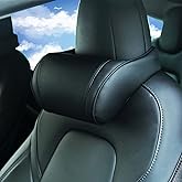 TOPABYTE Car Neck Pillow with Memory Foam Comfortable Ergonomic Design Seat Neck Support Headrest Softness Car Pillow Cushion for Driving, Universal Fit, 1 Piece, Black